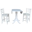 International Concepts 3 Piece Counter Height Dining Set in White