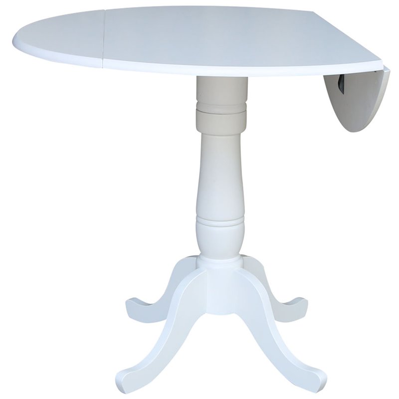 International Concepts 3 Piece Counter Height Dining Set in White