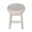 Solid Wood Swivel Scooped Seat Bar Height Stool in Unfinished