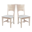 Canyon Collection Set of Two Wood Solid Back Chairs in Unfinished