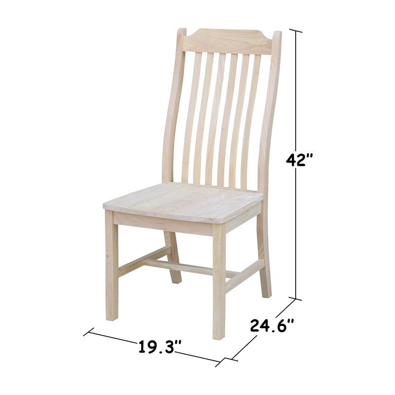 International Concepts Set of Two Steambent Mission Chairs