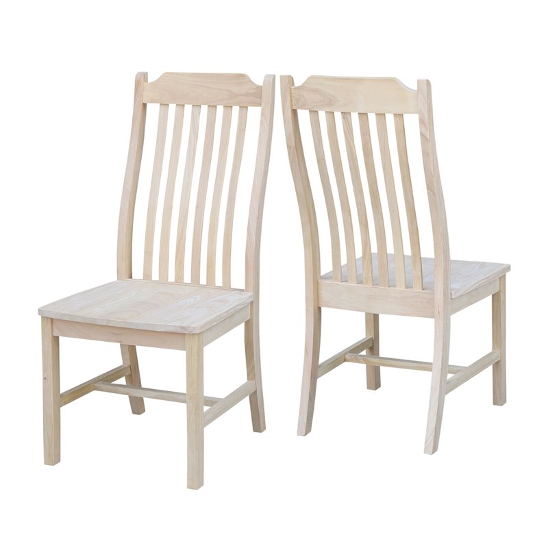 International Concepts Set of Two Steambent Mission Chairs