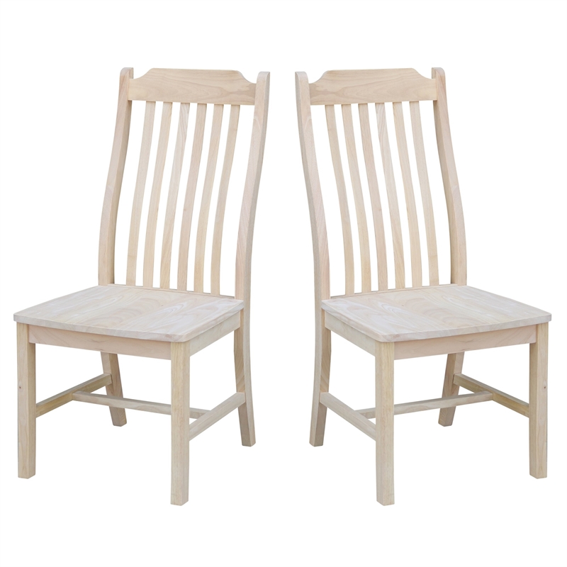 International Concepts Set of Two Steambent Mission Chairs