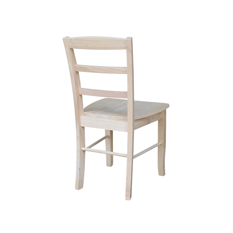 International Concepts Unfinished Madrid Chairs in Natural (Set of 2)