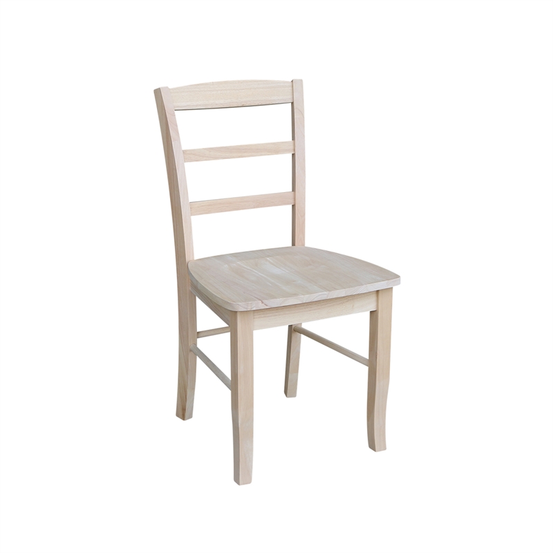 International Concepts Unfinished Madrid Chairs in Natural (Set of 2)
