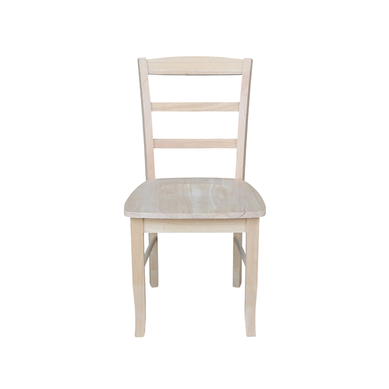 International Concepts Unfinished Madrid Chairs in Natural (Set of 2)