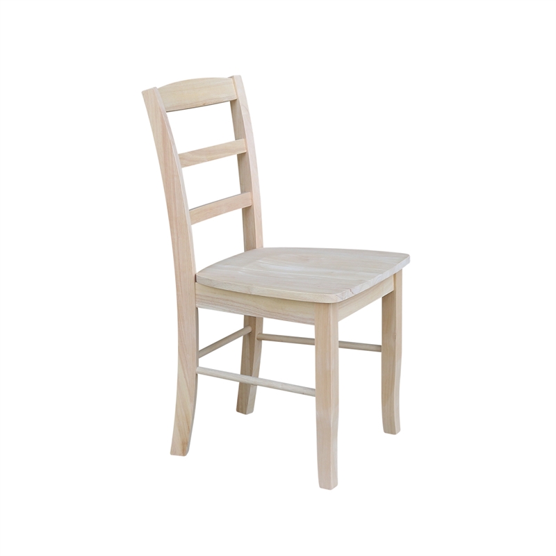 International Concepts Unfinished Madrid Chairs in Natural (Set of 2)