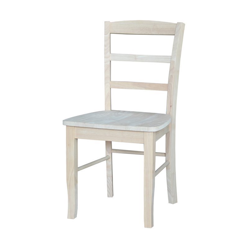 International Concepts Unfinished Madrid Chairs in Natural (Set of 2)