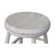 Soild Wood Swivel Scooped Seat Counter Height Stool in Unfinished
