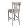 San Remo Solid WoodCounter Height Stool in Washed Gray Taupe - 24