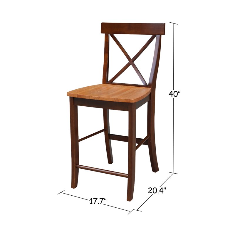 International Concepts X-Back Counter height Stool - 24