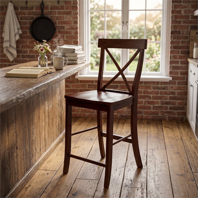 International Concepts X-Back Counter height Stool - 24