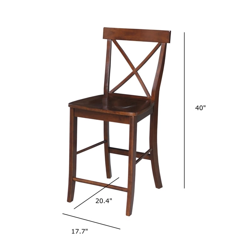 International Concepts X-Back Counter height Stool - 24