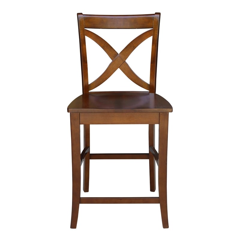 Vineyard Solid Wood Counter Height Stool in Espresso - 24