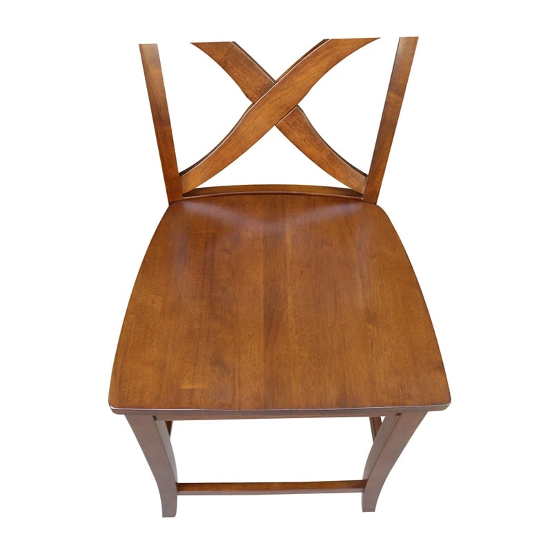 Vineyard Solid Wood Counter Height Stool in Espresso - 24