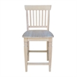 Seattle Solid Wood Counter Height Stool in Unfinished - 24