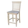 Seattle Solid Wood Counter Height Stool in Unfinished - 24