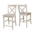 Vineyard Solid Wood Counter Height Stool in Unfinished - 24