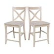 Vineyard Solid Wood Counter Height Stool in Unfinished - 24