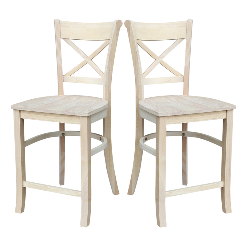 Charlotte Solid Wood Counter Height Stool with a 24