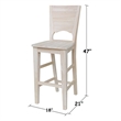 Canyon Collection Solid Back Bar height Stool - 30