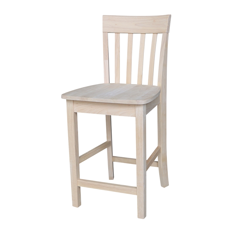 Slatback Natural Wood Counter height Stool - 24