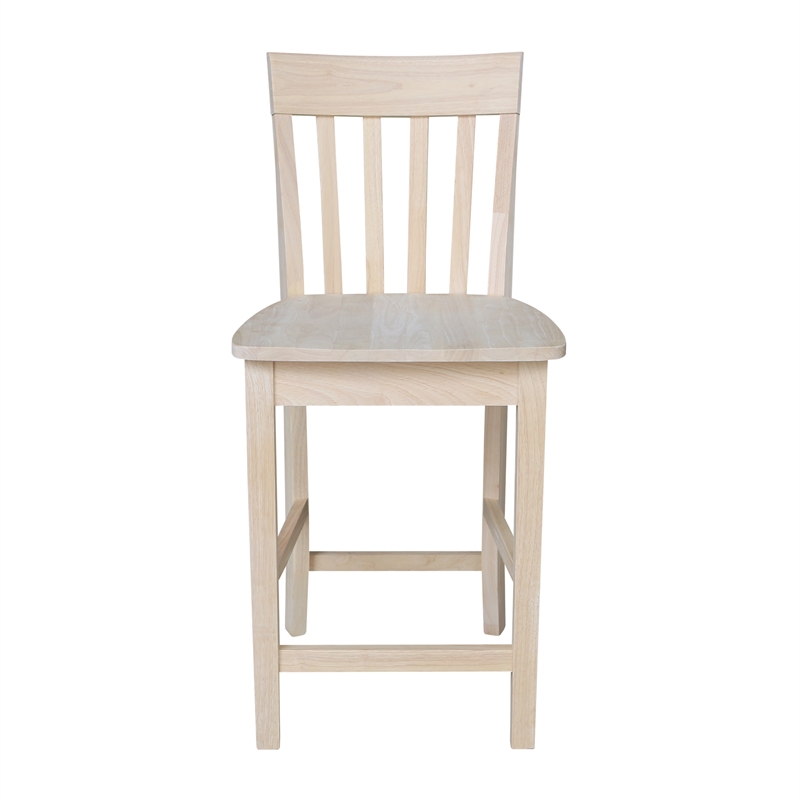 Slatback Natural Wood Counter height Stool - 24