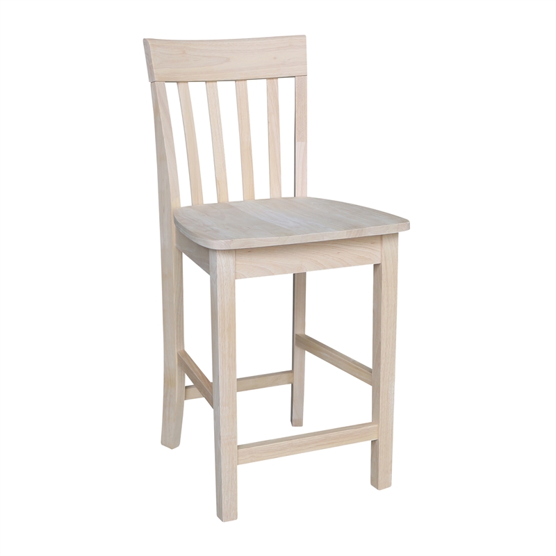 Slatback Natural Wood Counter height Stool - 24