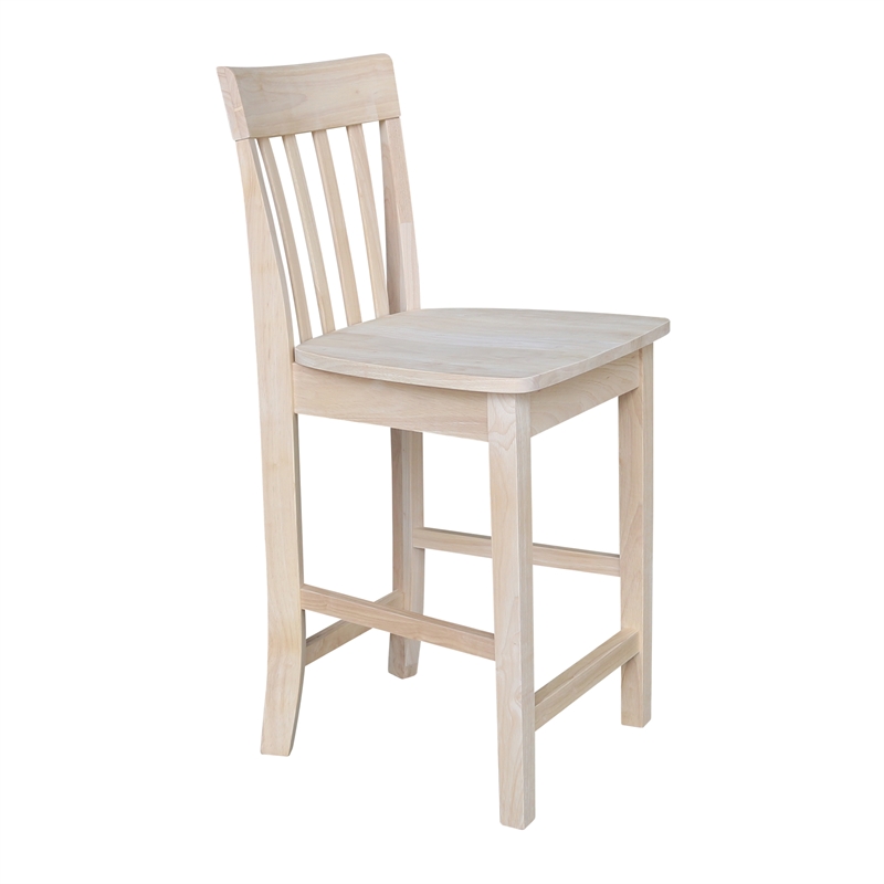 Slatback Natural Wood Counter height Stool - 24