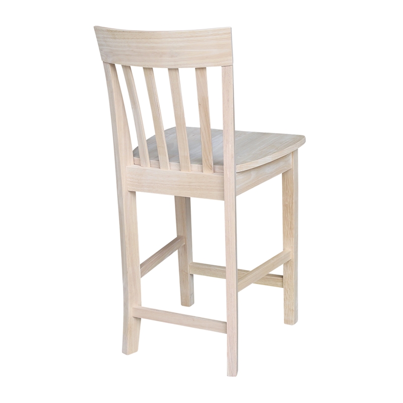 Slatback Natural Wood Counter height Stool - 24