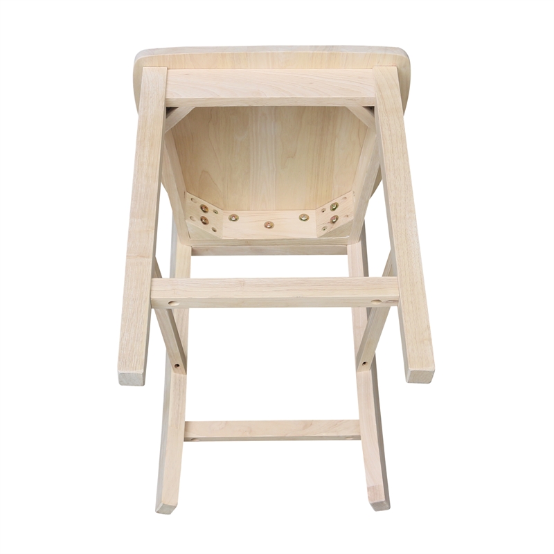 Slatback Natural Wood Counter height Stool - 24
