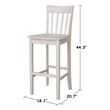 International Concepts Slatback Bar height Stool - 30