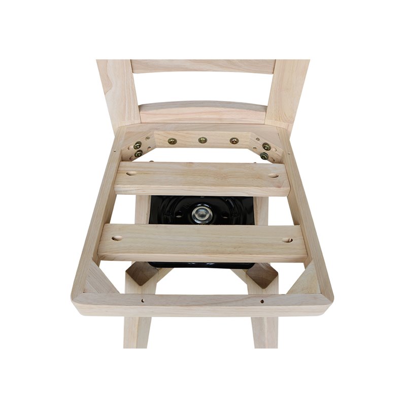 Tuscany Natural Wood Counter height Stool - With Swivel Seat - 24
