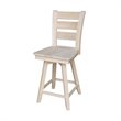 Tuscany Natural Wood Counter height Stool - With Swivel Seat - 24