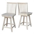 Mission Natural Wood Counter Height Stool With Swivel Seat in Unfinished