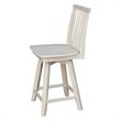 Mission Natural Wood Counter Height Stool With Swivel Seat in Unfinished