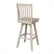 Mission Natural Wood Bar height Stool - With Swivel Seat - 30