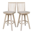 Mission Natural Wood Bar height Stool - With Swivel Seat - 30