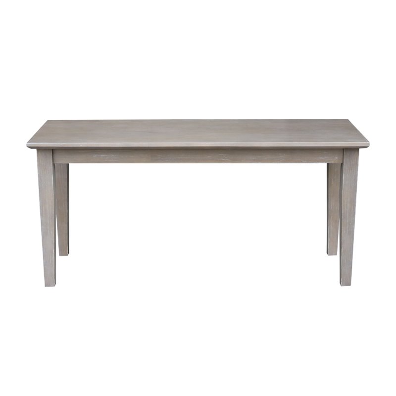 International Concepts Shaker Styled Bench  Washed Gray Taupe