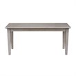 International Concepts Shaker Styled Bench  Washed Gray Taupe