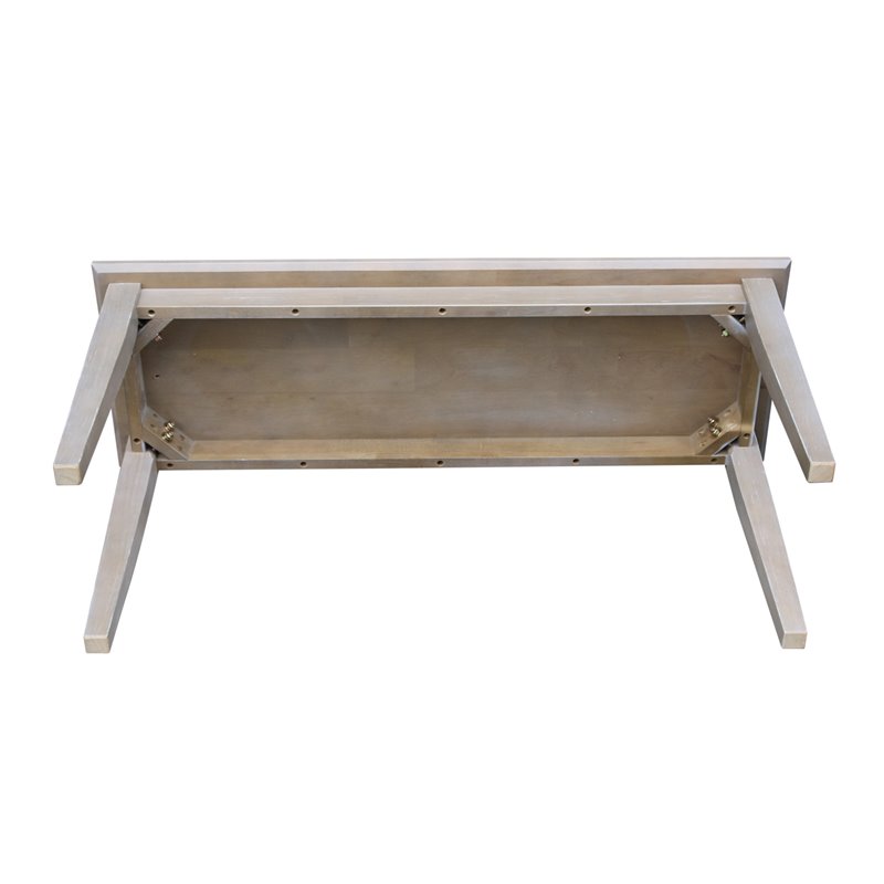 International Concepts Shaker Styled Bench  Washed Gray Taupe