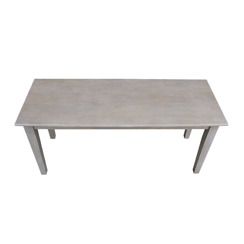 International Concepts Shaker Styled Bench  Washed Gray Taupe