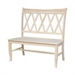 International Concepts Double X-Back Natural Wood Bench