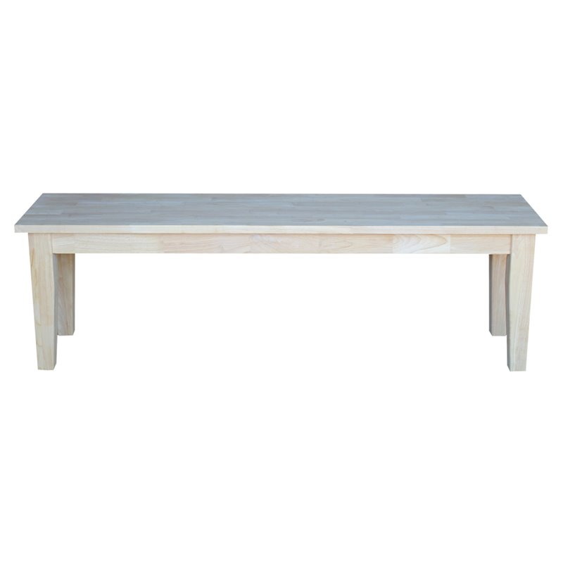International Concepts Shaker Style Bench  Unfinished