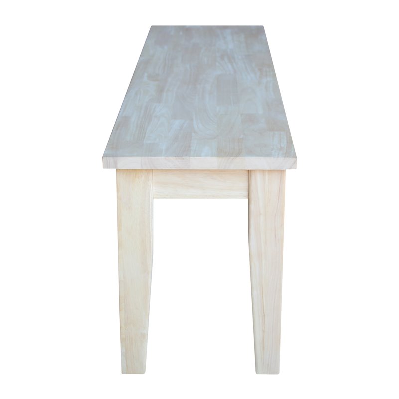 International Concepts Shaker Style Bench  Unfinished