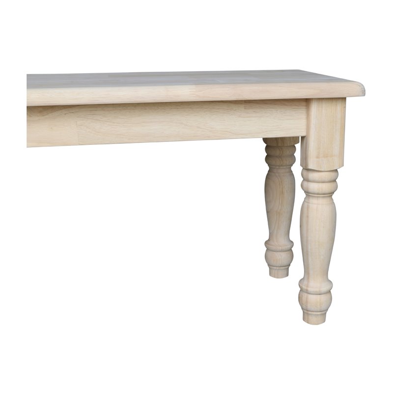 International Concepts Farmhouse Bench  Unfinished
