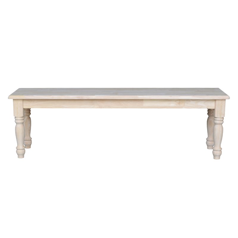 International Concepts Farmhouse Bench  Unfinished
