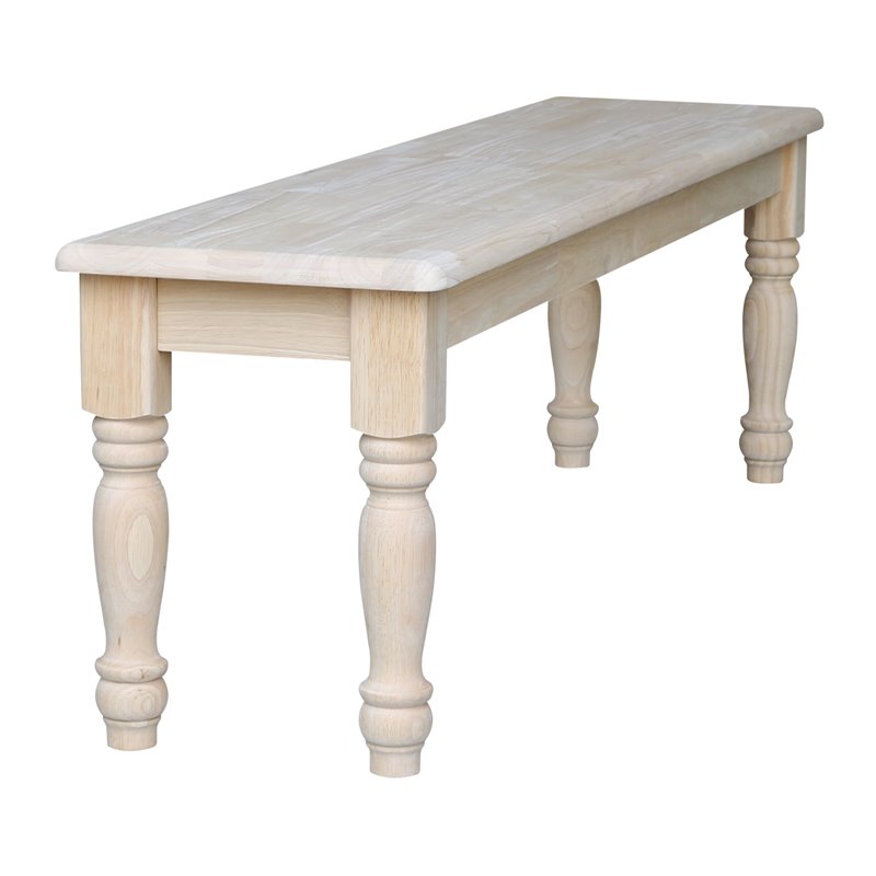 International Concepts Farmhouse Bench  Unfinished