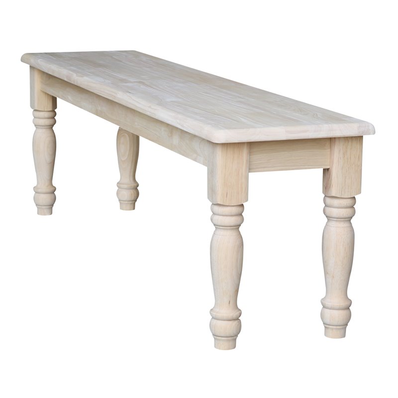 International Concepts Farmhouse Bench  Unfinished