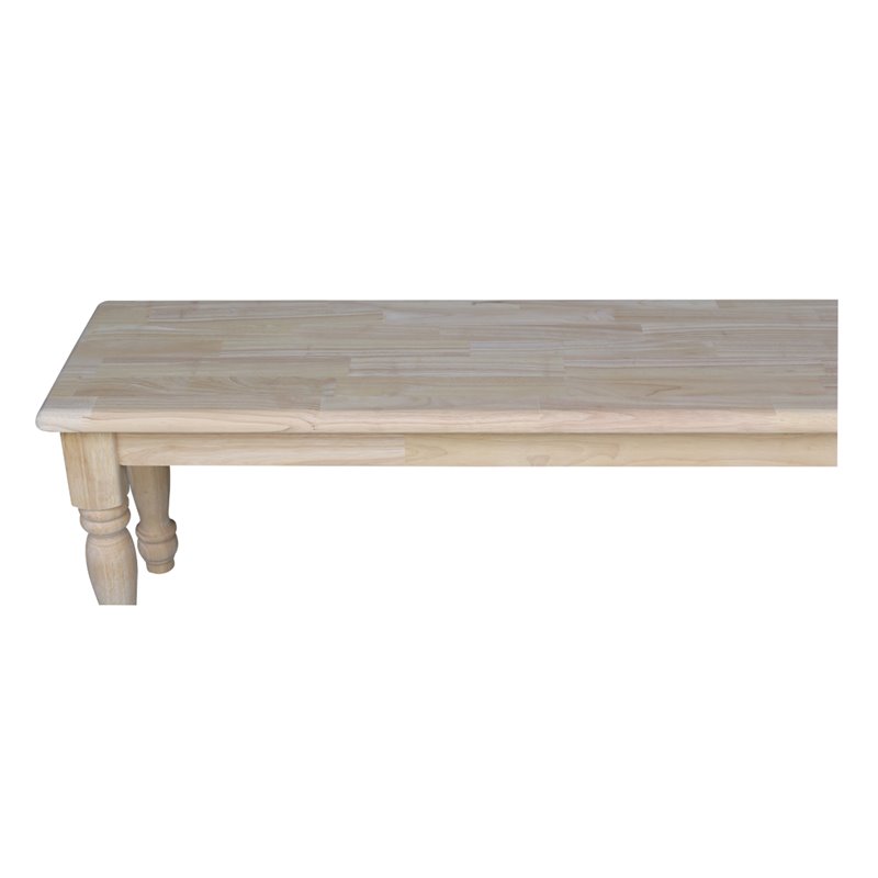 International Concepts Farmhouse Bench  Unfinished